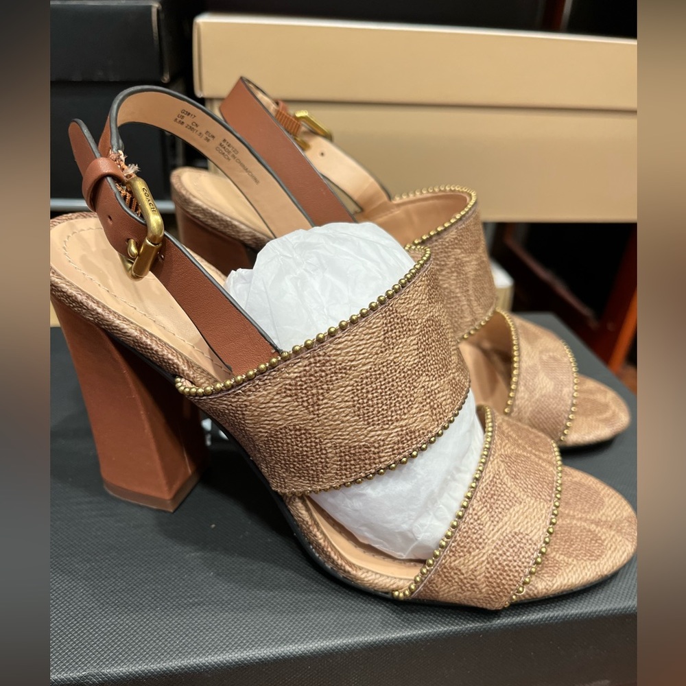 Coach heel sandal